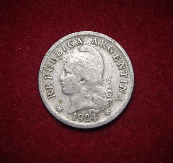 Moneda 5 Centavos Argentina 1924 Cuproniquel 0