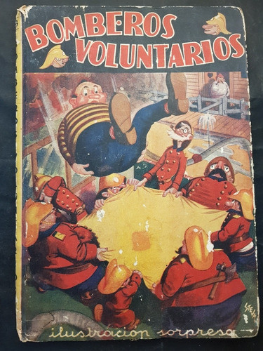 Bomberos Voluntarios.antiguo Libro Infantil Troquelado 51483 0