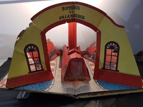 Bomberos Voluntarios.antiguo Libro Infantil Troquelado 51483 1