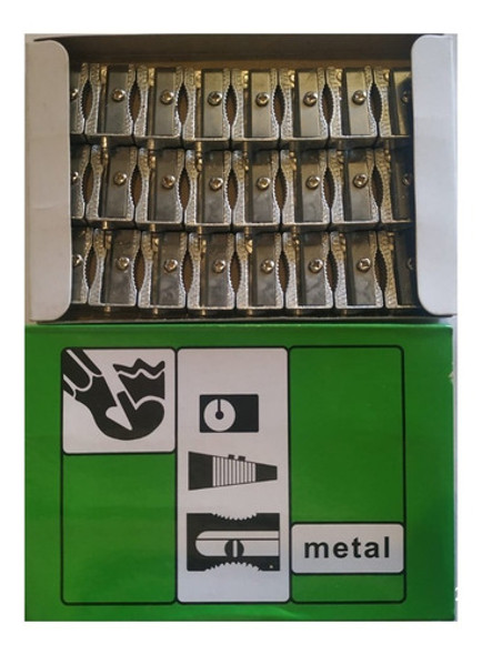 Caja De Sacapuntas Metalicos X24 Unidades 0