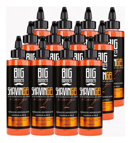 Shaving Gel Barbear Bisnaga Big Barber Orange Atacado 12 Und 0