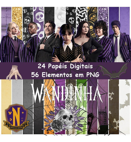 Kit Digital Wandinha E Família Addams + Brinde - Ref.: 1608 1