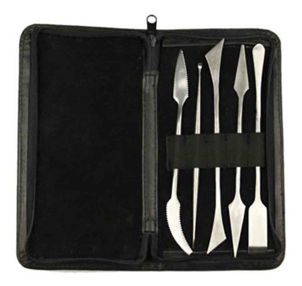 Conjunto De Ferramentas De Aco Para Modelagem 5 Pecas Sft049 0