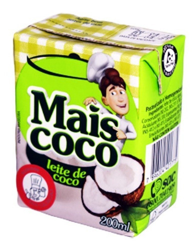 Leche De Coco Mais Coco T- Pack 200 Ml Vegan 0
