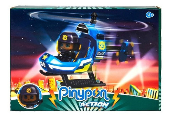 Playset Pinypon Action Helicóptero De Policía Original 0