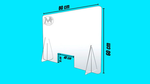 Mampara Acrílico Mostrador 80x60cm Envío Sin Costo-midiseño 0