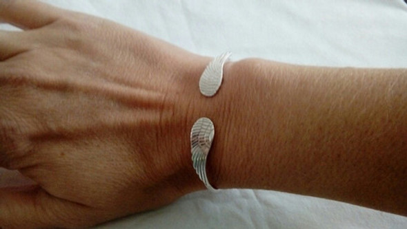 Pulsera Esclava Alas Plata 925 Ajustable 1