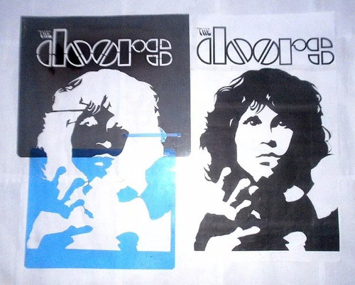 Stencil Jim Morrison The Doors Placa De Acetato 28,5 X 45,5 1