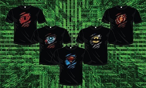 Plantillas Sublimación Camiseta - Torso Superheroes 1