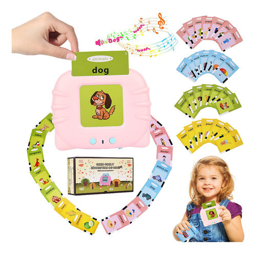 112 Peças Montessori Talking Flash Card Brinquedos Máquina P 0