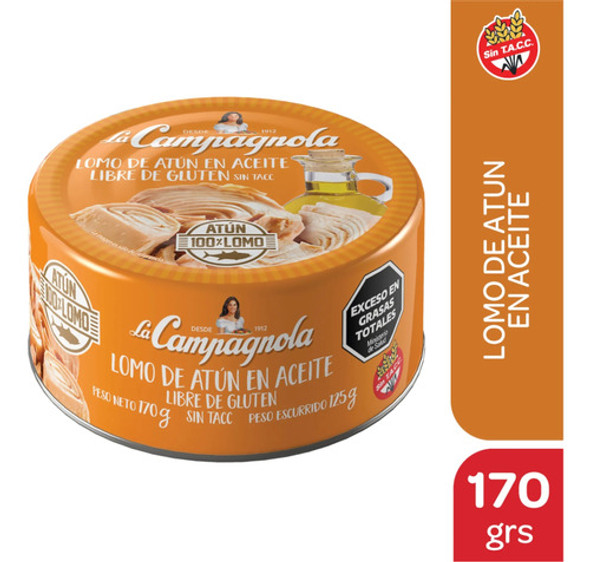 La Campagnola Lomo De Atún En Aceite 170 Gr X 2 Unidades 1