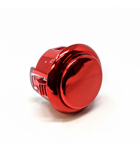 Boton Pulsador Arcade T Sanwa 30mm Metalizado Rojo 1