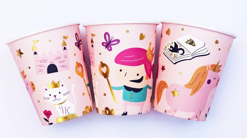 Vasos Polipapel Princesas X 10 Un 0