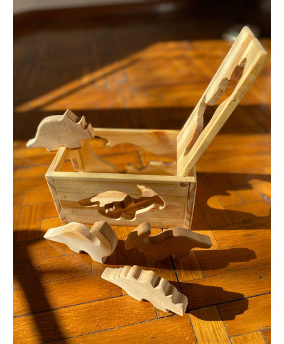 Juegos De Madera Dinosaurios De Encastre Divertido Durable 1