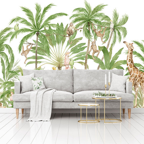 Mural Autoadhesivo Mate - Jungla Tropical - Mt485 1