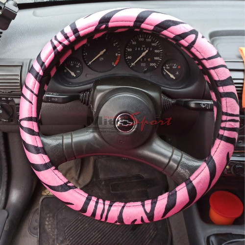 Cubre Volante P/auto- Cebra Fucsia De Mujer - 37/38cm 1