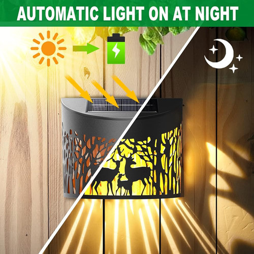 Tijnn 2 Pack Solar Deck Lights, Ip65 Waterproof Led Landscap 1