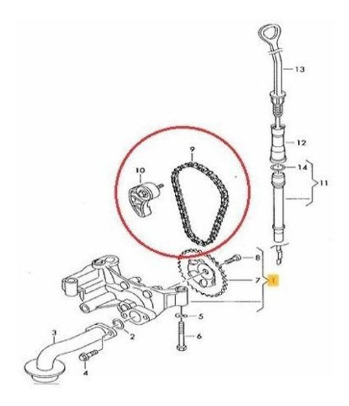 Tensor E Corrente Bomba Oleo Audi A3 1.8 20v 2001 Original 1
