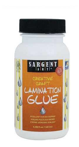 Sargent Art 4-ounce Decoupage Lamination Glue With Brush, 23 0
