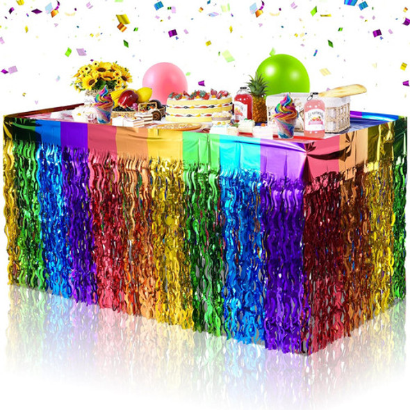Decoración De Mesa Arcoiris Para Fiestas, 76x274 Cm, Pack De 0