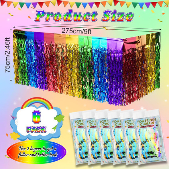 Decoración De Mesa Arcoiris Para Fiestas, 76x274 Cm, Pack De 1