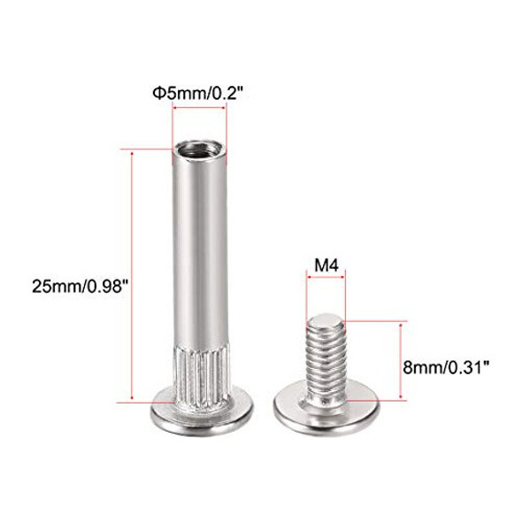 Tornillo Remache Plano M4  4x25mm 10u 1 Tornillo Remache Plano M4  4x25mm 10u 1
