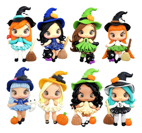 Enfeite Biscuit - Meninas Halloween 5 - C/8 - Sortido 0