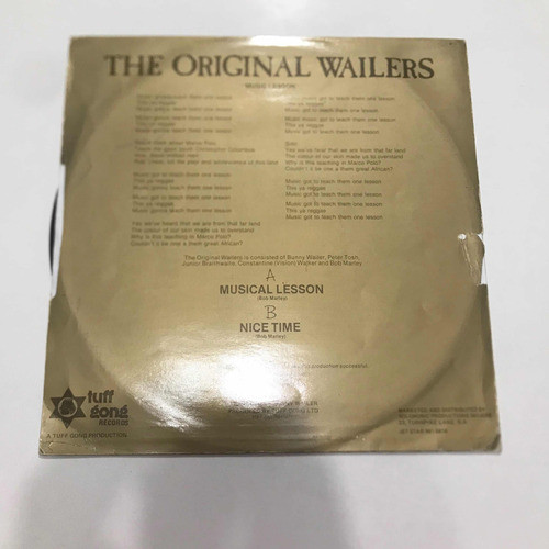 Lp Reggae- The Original Wailers ( Music Lesson, Importado ) 1