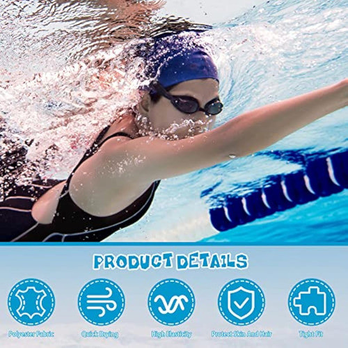 24 Gorras De Natación Elásticas A Granel De Tela 1