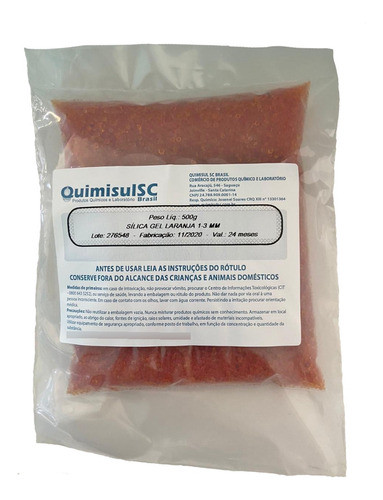 Sílica Gel Laranja 4-8 Mm - 100 Pacotes 100g Cada 0