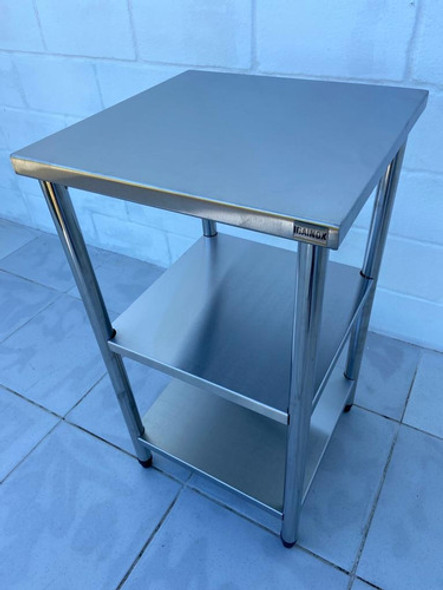 Bancada Mesa Inox Industrial 2 Prateleiras 60x50x90 1