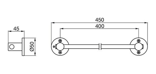 Fv Arizona Toallero Barral Accesorio Baño Metalico 0164/b1 1