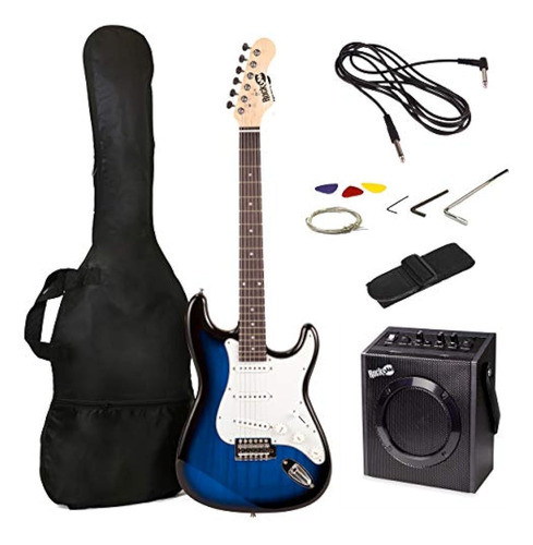 Rockjam Con Amplificador De 10 Vatios, Estuche, Púas Y Lecci 0