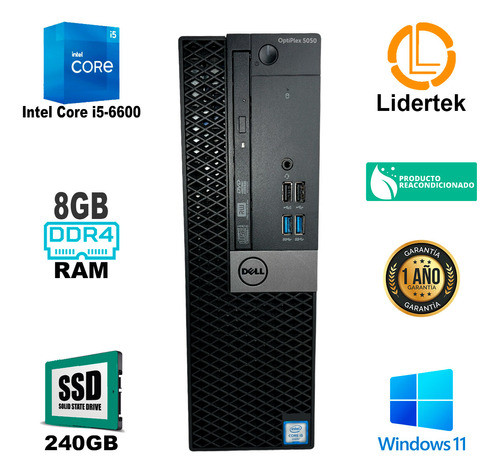 Pc Torre Computadora I5-6600 8gb Ddr4 240gb Ssd Win11 Pro 1