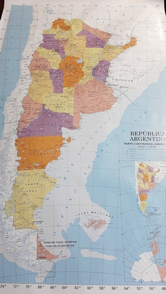 Mapa De Argentina En Lona 1,60 X 2,50 0 Mapa De Argentina En Lona 1,60 X 2,50 0