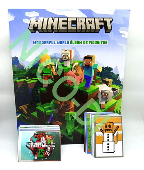 Album Minecraft + 100 Figuritas A Pegar 0