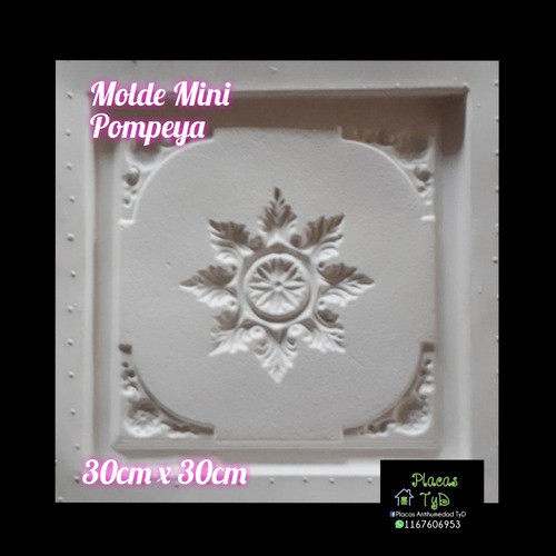 Molde Para Placas Antihumedad Mini Pompeya De 30cm X 30cm 1