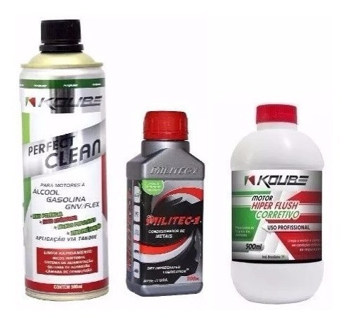 Kit Perfect Clean + Militec-1 + Flush Cor + Flush Preventivo 0