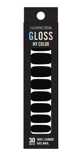 Uñas Stickers En Gel Hortensia Dashing Diva True Black 0