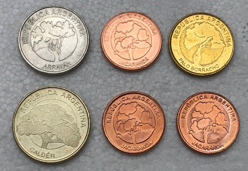 * Argentina. Lote Sin Circular. Nueva Serie. Árboles 1