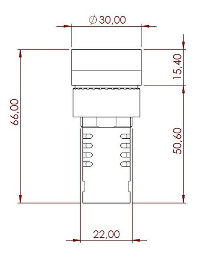 Indicador Luminoso Led  Chicharra Tipo Buzzer, Azul Ac/dc24v 1