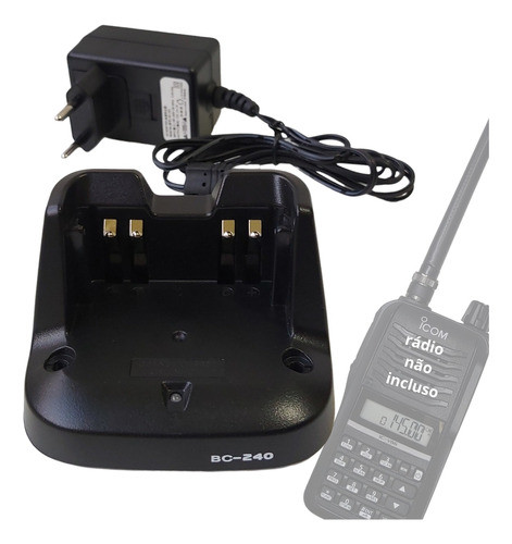 Carregador De Mesa Completo Para Rádio Icom Icv86 0