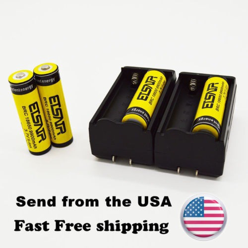 4pcs 18650 3.7v Li-ion Batería Recargable De 9900mah + 2 Pc 1