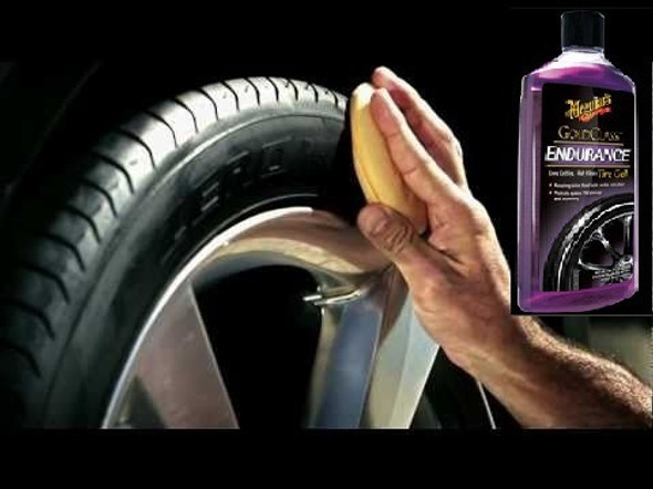 Gel Brillo & Limpieza Cubiertas Meguiars Tire Gel + Esponja 1