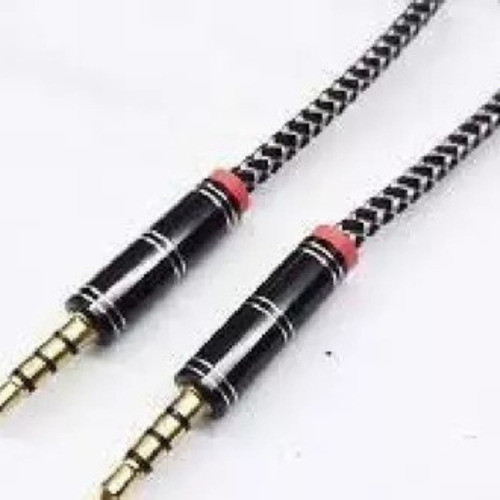 Cable Plug 3.5 Auxiliar 4 Polos Mallado Audio Estereo Sonido 0