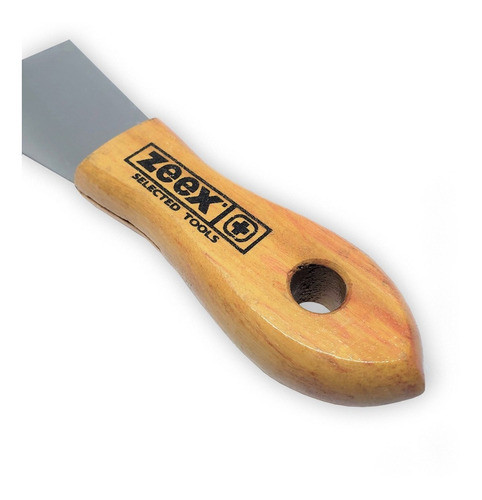 Espátula Pintor Flexible Fleje Inox 60 Mm Mango Madera Zeex 1