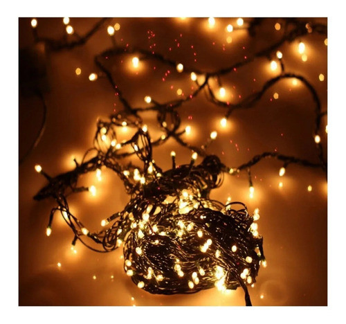 Luces Arroz X100 Blanco Calido 4mt Navidad Navideñas Arbol 0