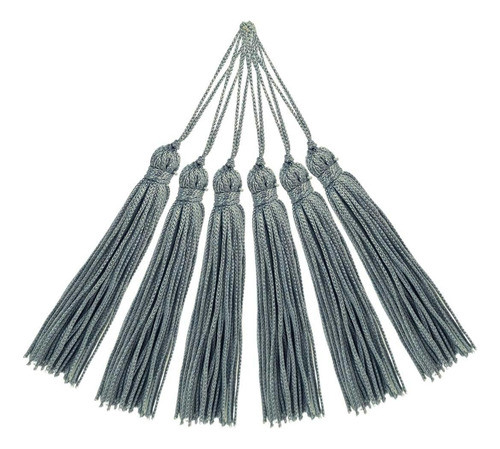 Pingente De Seda Tassel Franja Cinza Escuro - C/ 20 Un - Brx 0