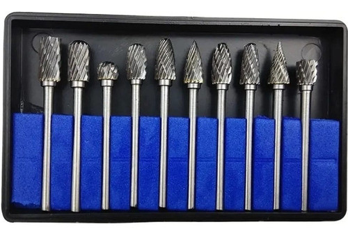 Kit Jg Lima Rotativa 1/8 Metal Duro  + Jg Broca De Centro 1