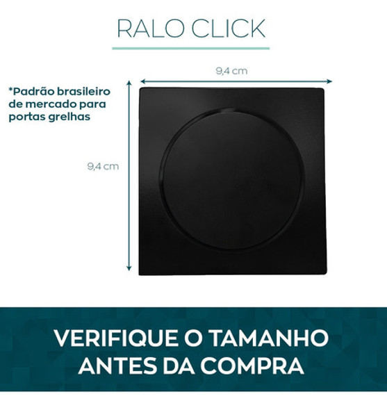 Ralo Banheiro Preto 10x10 Valvula 1 1/4 Preta Kit Lavatorio 1